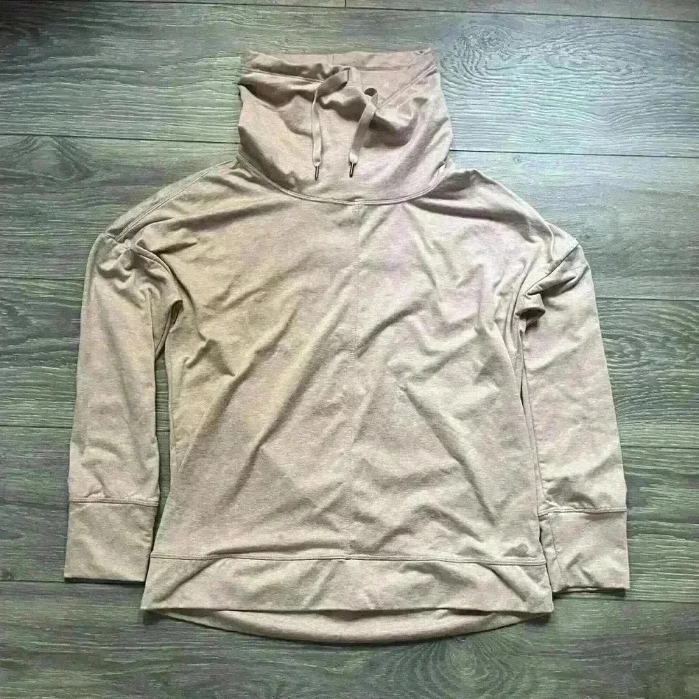 Apana Funnel Neck Long Sleeve Soft Pink Sweatshirt Lounge Comfy Active Size S